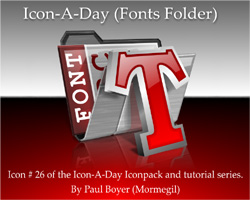 Icon-A-Day #26 (Fonts Folder)