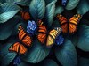 Monarch N Leaves by: Sed