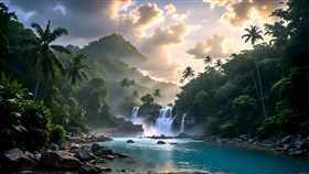 Rocky winding river