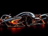 A transparent glass car