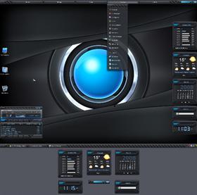 Azenis2 desktop with custom widgets