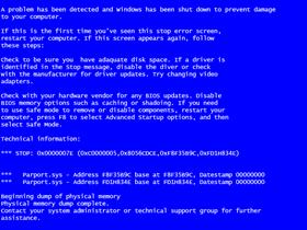 Blue Screen of Death - Windows XP (BSOD)