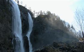 Waterfall and Fog