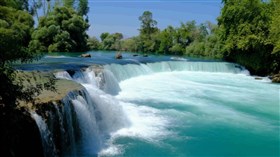 Beautiful Aqua River Waterfall