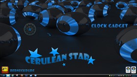 Cerulean Star Clock Gadget