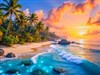 4K Tropical Beach Sunset