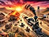 4K Old West Town Fire by: AzDude
