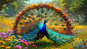 4K Peacock Garden