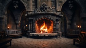 4K Castle Fireplace