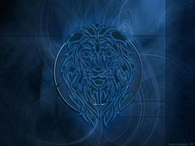 Tribal Lion Blue