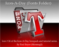 Icon-A-Day #26 (Fonts Folder)