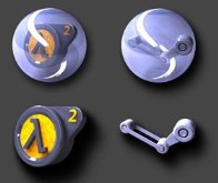 Steam and Half-Life 2 icons