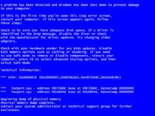 Blue Screen of Death - Windows XP (BSOD)