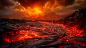 4K Lava Explosion