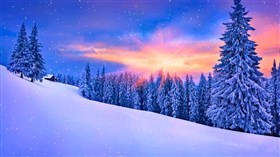 Sunset Snow