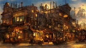 4K Steampunk Town