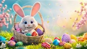 4K Baby Bunny Easter