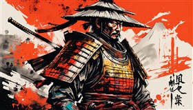 Samurai in full armor