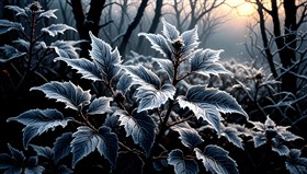 wrapped in thin frost patterns