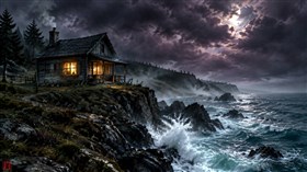 A  weathered cabin