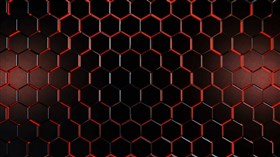 4K Hexagons RedX