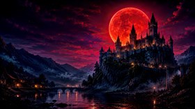 4K Castle Blood Moon