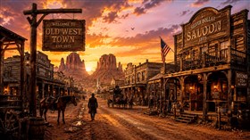 4K Old West Town