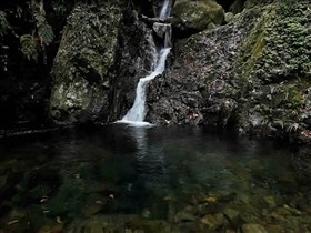 clear pool waterfall