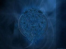 Tribal Lion Blue