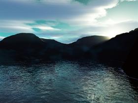 hazy sunset