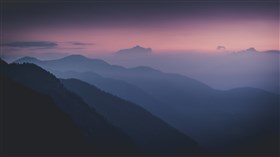 Morning Mountain Silhouette