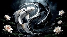 two koi fish