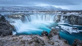 Godafos Waterfall Iceland 