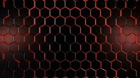 4K Hexagons RedX