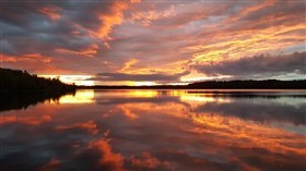 Sunset Lake Reflection