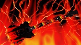 Flaming Guitar 4K