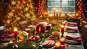 4K Holiday Dinner Table