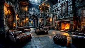 4K Castle Fireplace