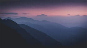 Morning Mountain Silhouette